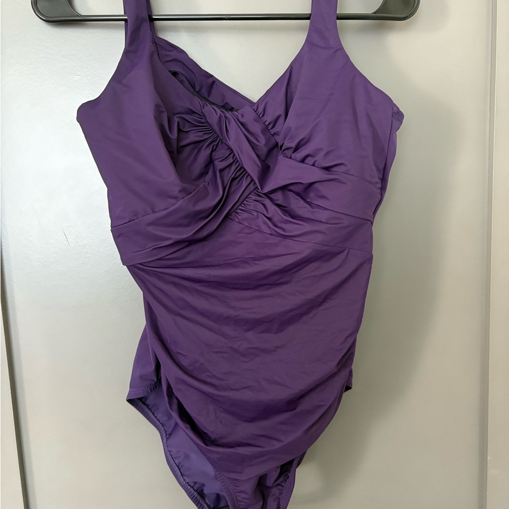 Purple Land’s End Women One Piece Swimsuit
